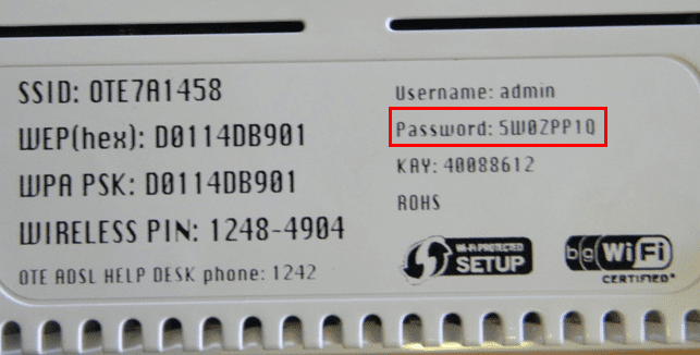 κωδικός router password 0001