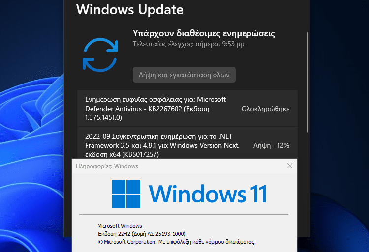 Windows 11 22Η2 1ααα