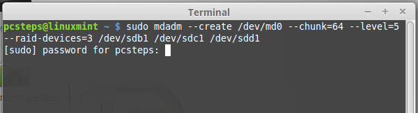 Δημιουργία Software RAID 5 στο Linux Mint - Ubuntu 15