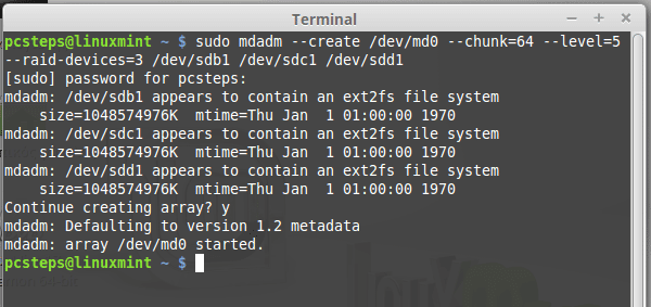 Δημιουργία Software RAID 5 στο Linux Mint - Ubuntu 16