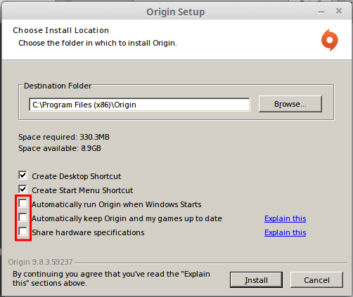 Εγκατάσταση Origin στο Linux Mint - Ubuntu με το Wine 07
