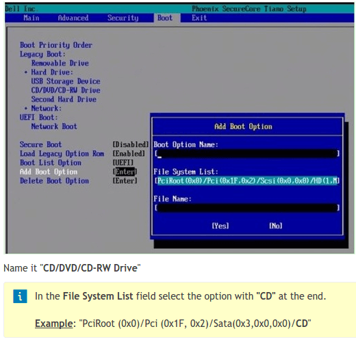 Εκκίνηση Υπολογιστή boot από USB, DVD, ή CD, σε BIOS UEFI 22