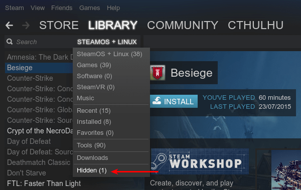 Απόκρυψη ή Διαγραφή Παιχνιδιών από το Steam 04