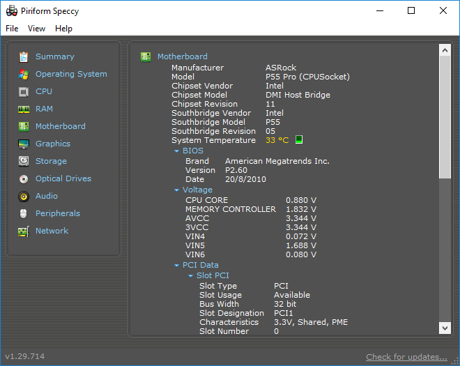 Πληροφορίες Συστήματος Υπολογιστή PC Υποστήματα Speccy 13