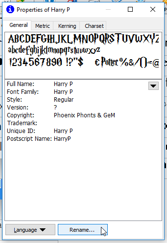 Μετονομασία Γραμματοσειράς Στα Windows με το Font Forge Typograf 24