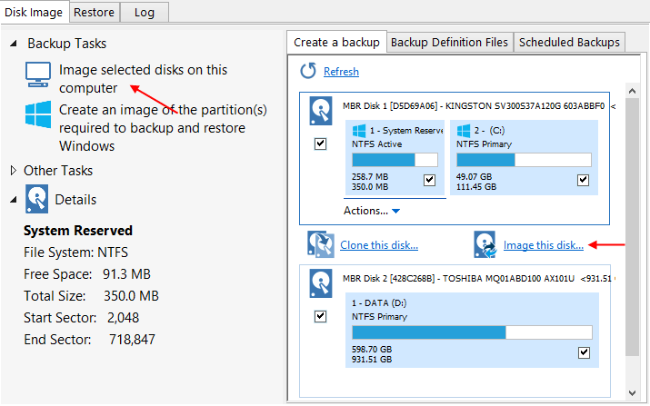 Αντίγραφα Ασφαλείας Windows με το Macrium Reflect free 7