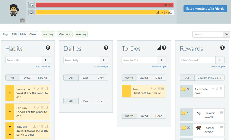 Πώς να Αποκτήσω Νέες Καλές Συνήθειες στη Ζωή, σαν RPG με το Habitica 11