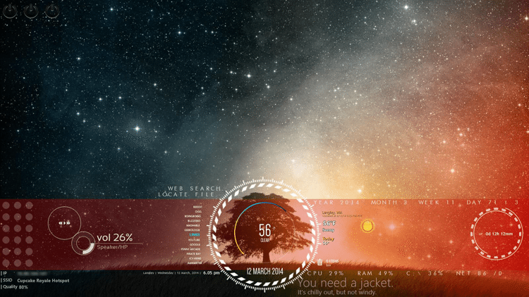 Αλλαγή της επιφάνειας εργασίας με το Rainmeter 28