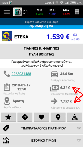 Φθηνή Βενζίνη Τα Φθηνότερα Πρατήρια Με το FuelGR