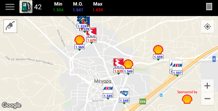 Φθηνή Βενζίνη Τα Φθηνότερα Πρατήρια Με το FuelGR