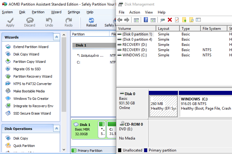 Παρουσίαση: AOMEI Partition Assistant Standard και Professional