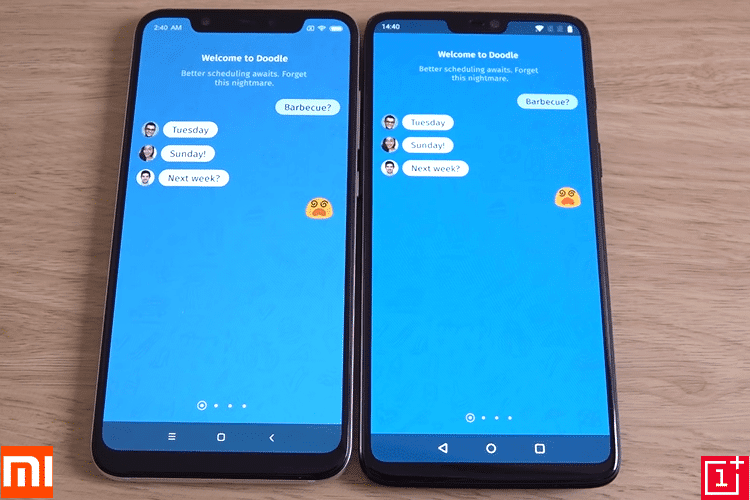 OnePlus 6 vs Xiaomi Mi 8 29B