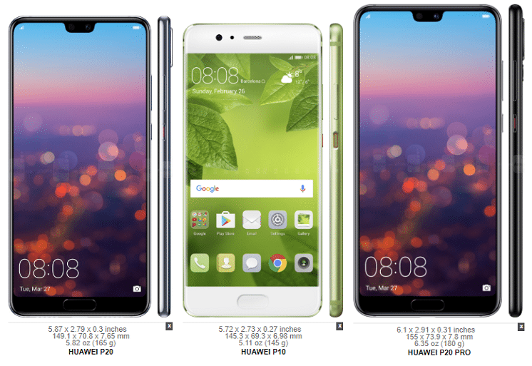 Huawei P20 vs. Galaxy S9 4