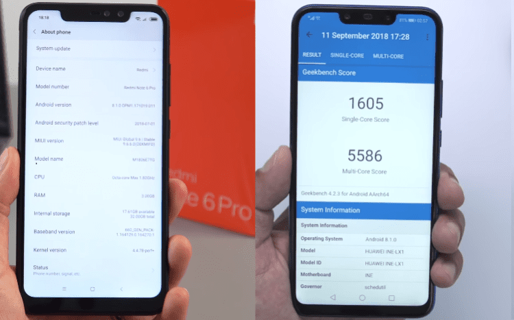 Redmi Note 6 Pro vs Huawei Nova 3i 20ααα