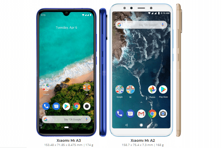 Xiaomi Mi A3 vs Nokia 2.2 4