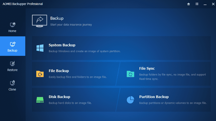 Πλήρες Windows Backup Image με το AOMEI Backupper Professional