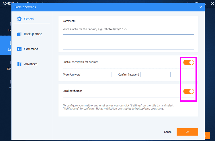 Πλήρες Windows Backup Image με το AOMEI Backupper professional 9