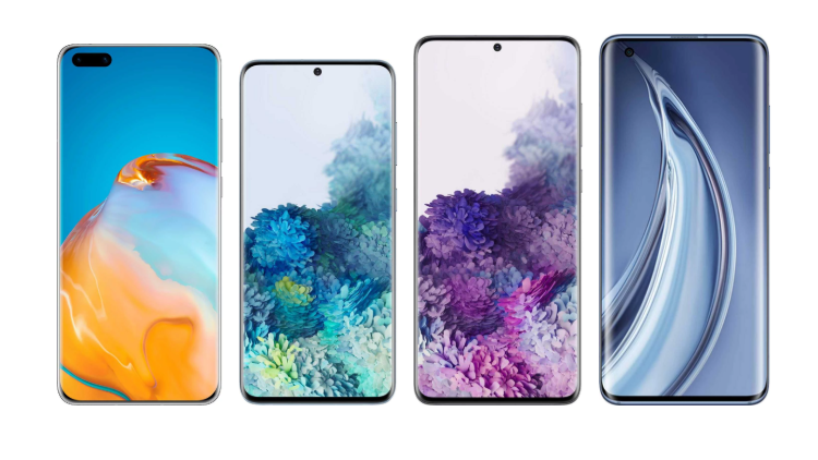 Huawei P40P40 Pro VS Sony Xperia 1 II VS LG V60 ThinQ 4A