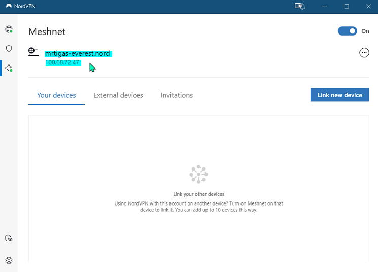 NordVPN Meshnet 2
