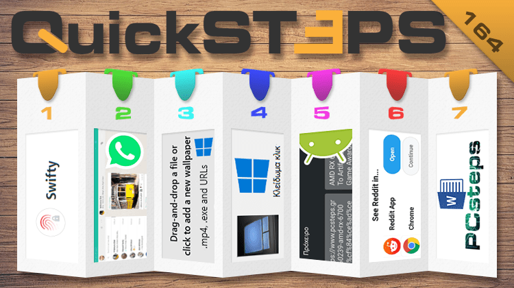 QuickSteps#164 - Offline Password Manager, Εφαρμογές Ως Φόντο Στα Windows