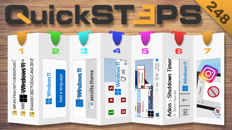 QuickSteps#248 - Κρυπτογράφηση Αρχείων, Aero Glass Lite, Προγραμματισμός Απενεργοποίησης Windows 11