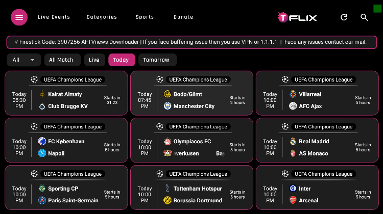 αθλητικές μεταδόσεις live sports TFlix MaxLIV