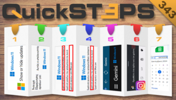 QuickSteps#343 - Κρύψιμο Ενημερώσεων Και Gemini Ως Εφαρμογή Στα Windows 11, Σχόλια Σε Ιστορίες Στο Instagram