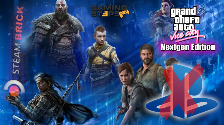 GamingSteps#20250131 - Παιχνίδια Sony Χωρίς PSN Λογαριασμό Στο PC, GTA Vice City Nextgen Edition, Steam Brick