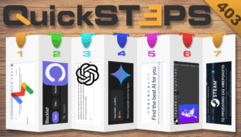 QuickSteps#403 - Εξοικονόμηση Χρημάτων Με Τη Βοήθεια Του ChatGPT, Μετατροπή GIMP Σε Photoshop, Steam