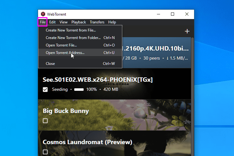 WebTorrent: πρόγραμμα για streaming ταινιών μέσω BitTorrent