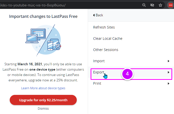 LastPass Export