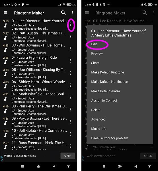 μετατροπή τραγουδιού σε ringtone και περικοπή Mp3 1βmm