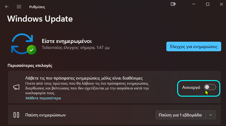 Windows 11 Update 2αα